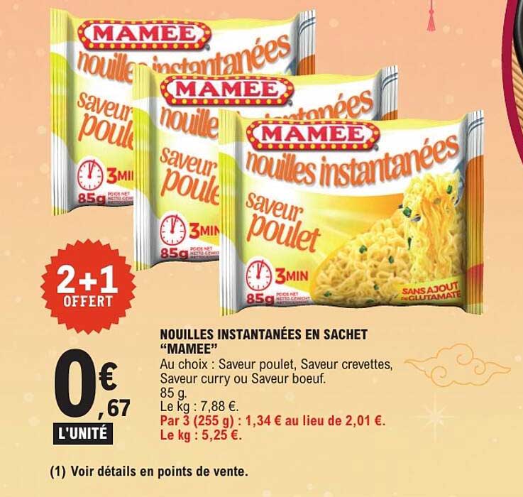 NOUILLES INSTANTANÉES EN SACHET “MAMEE”