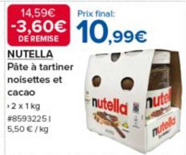 NUTELLA Pâte à tartiner noisettes et cacao