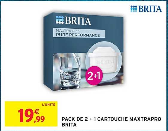 PACK DE 2 + 1 CARTOUCHE MAXTRAPRO BRITA