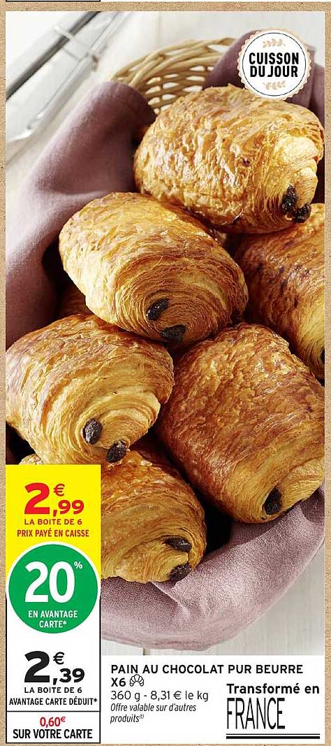 PAIN AU CHOCOLAT PUR BEURRE X6