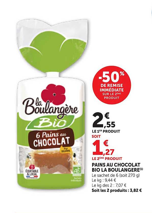 PAINS AU CHOCOLAT BIO LA BOULANGERE(1)