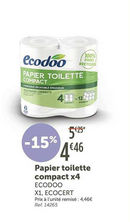 Papier toilette compact x4 ECODOO