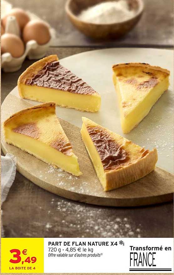 PART DE FLAN NATURE X4