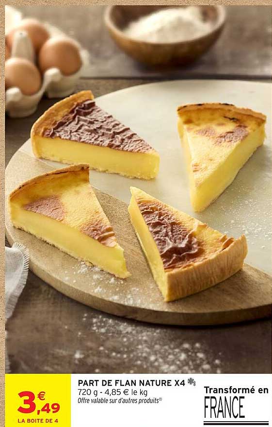 PART DE FLAN NATURE X4