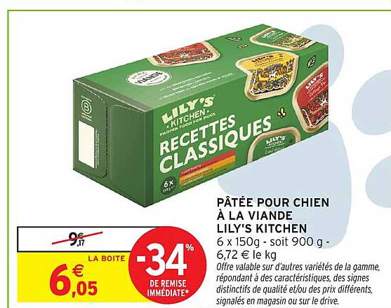 PÂTÉE POUR CHIEN À LA VIANDE LILY'S KITCHEN