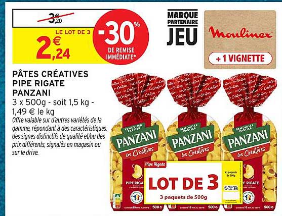 PÂTES CRÉATIVES PIPE RIGATE PANZANI