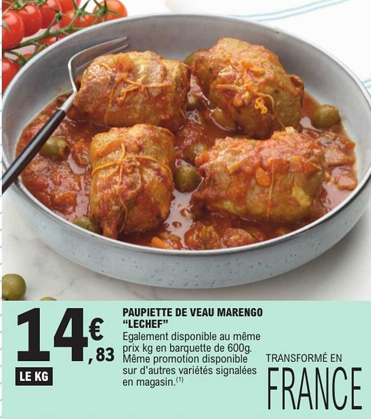 PAUPIETTE DE VEAU MARENGO “LECHEF”