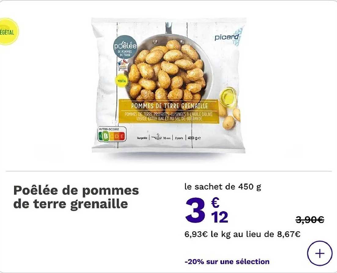 Poêlée de pommes de terre grenailles