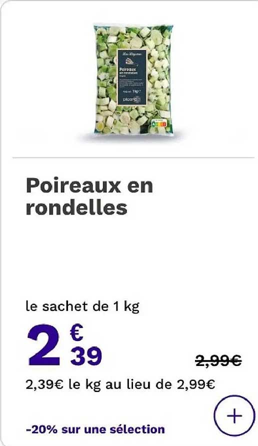 Poireaux en rondelles