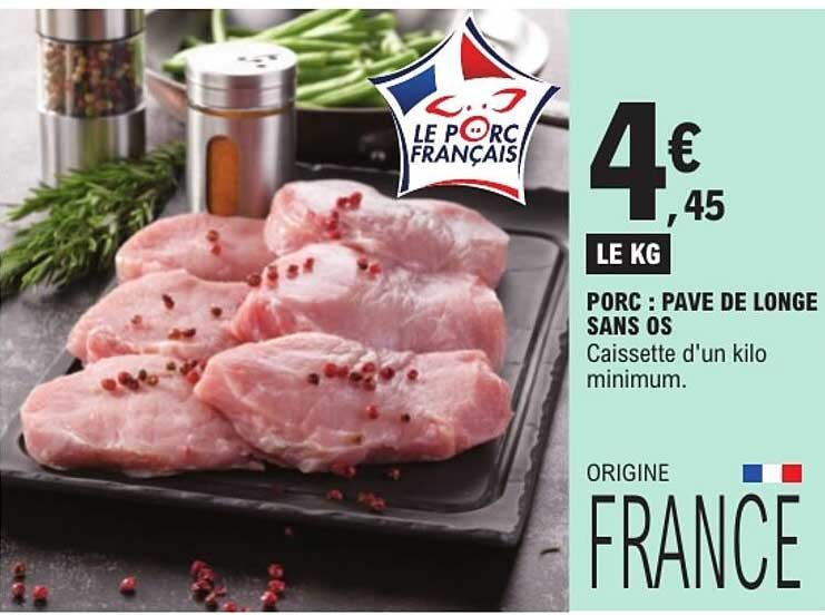 PORC : PAVE DE LONGE SANS OS