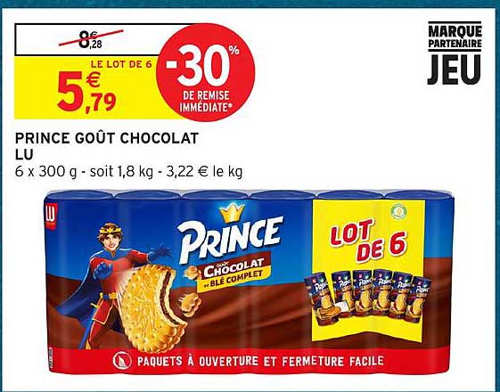 PRINCE GOÛT CHOCOLAT LU