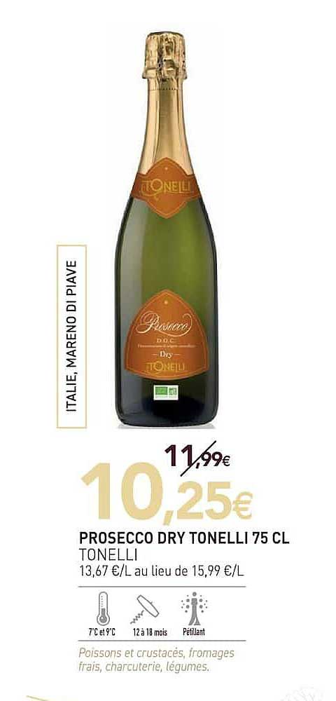 PROSECCO DRY TONELLI 75 CL TONELLI