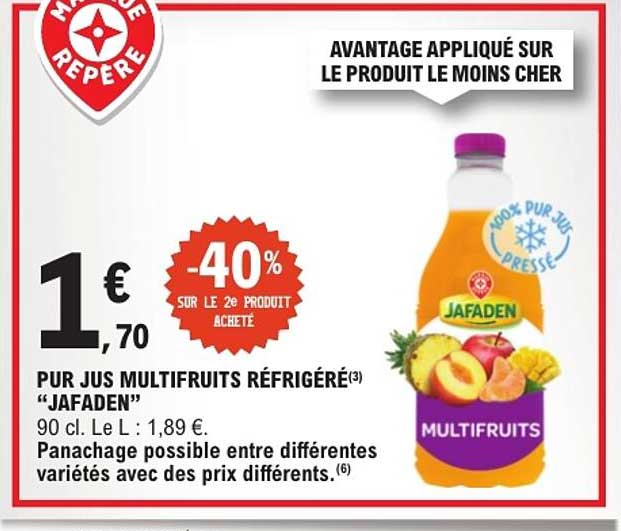 PUR JUS MULTIFRUITS RÉFRIGÉRÉ "JAFADEN"