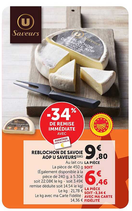 REBLOCHON DE SAVOIE AOP U SAVEURS