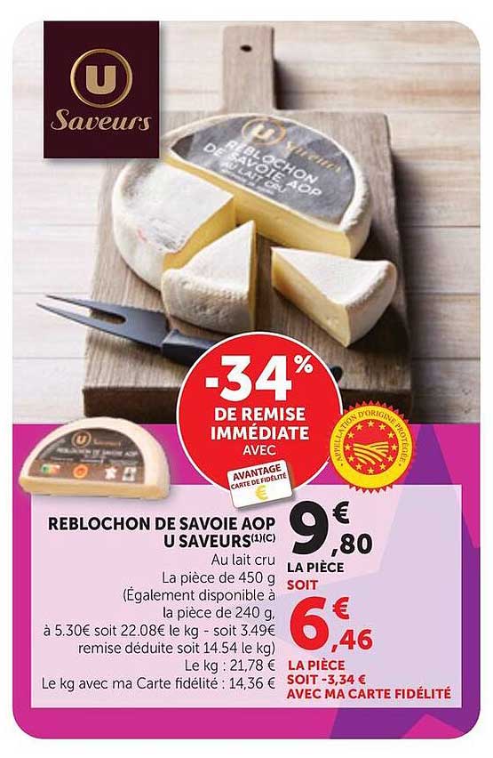 REBLOCHON DE SAVOIE AOP U SAVEURS