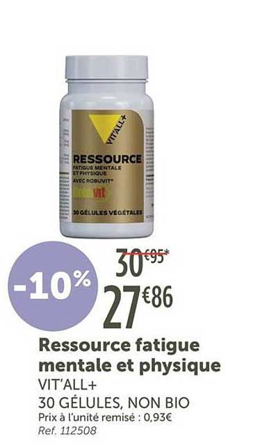 Ressource fatigue mentale et physique