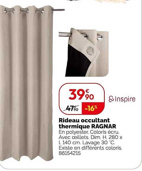 Rideau occultant thermique RAGNAR
