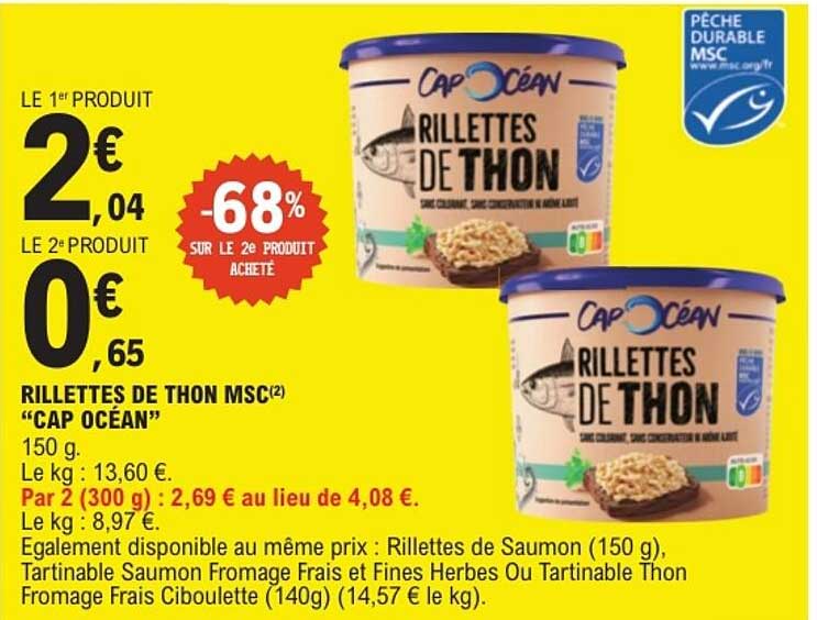 RILLETTES DE THON MSC(2) “CAP OCÉAN”