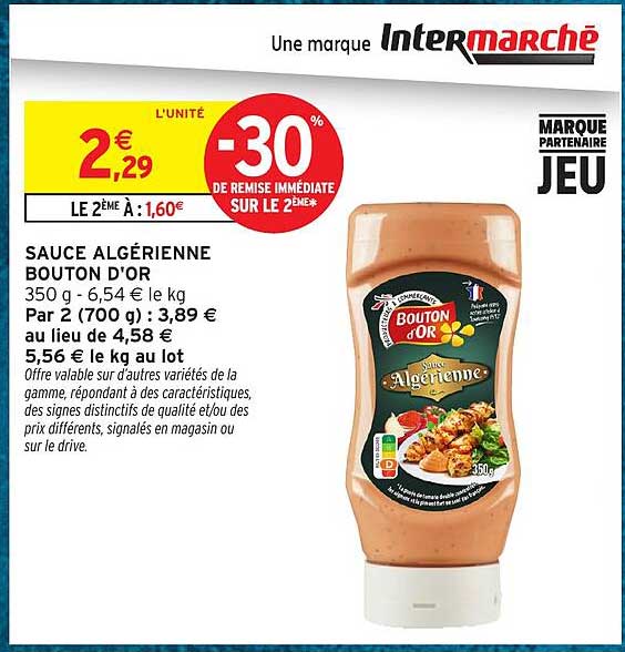 SAUCE ALGÉRIENNE BOUTON D'OR