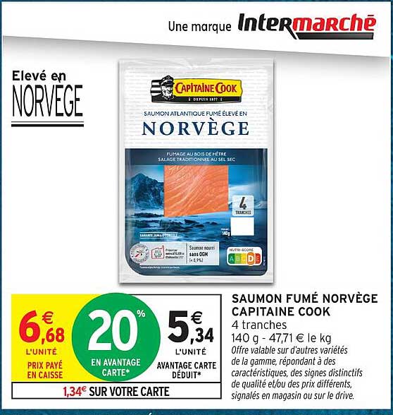 SAUMON FUMÉ NORVÈGE CAPITAINE COOK