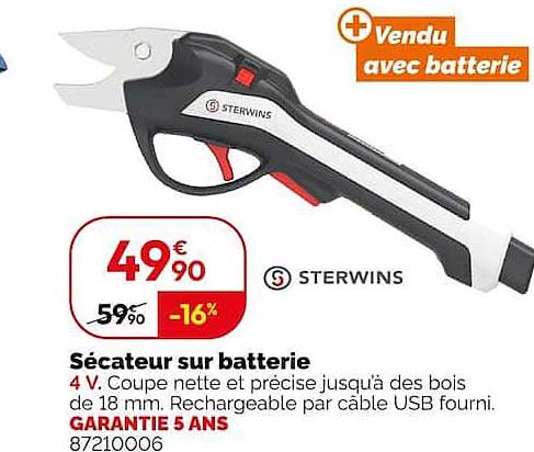 Sécateur sur batterie