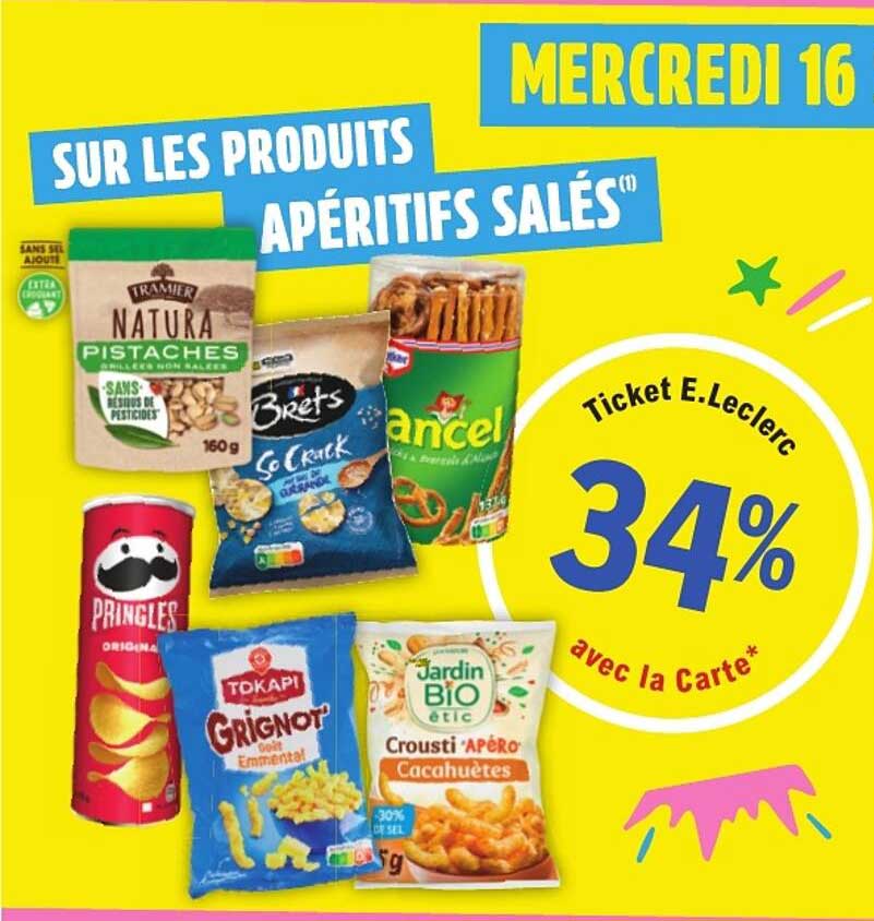 SUR LES PRODUITS APÉRITIFS SALÉS¹)