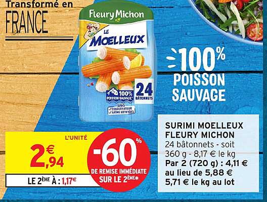 Surimi moelleux Fleury Michon