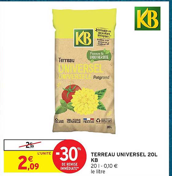 TERREAU UNIVERSEL 20L KB