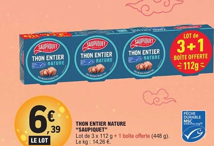 THON ENTIER NATURE "SAUPIQUET"