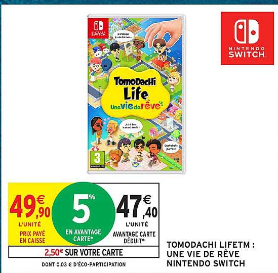 TOMODACHI LIFETM : UNE VIE DE RÊVE NINTENDO SWITCH