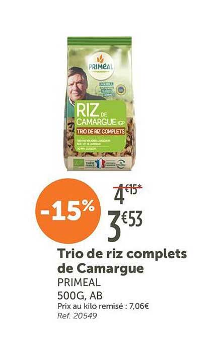 Trio de riz complets de Camargue