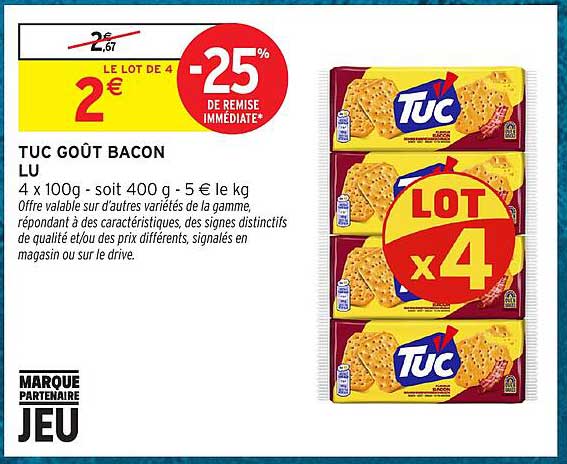 TUC GOÛT BACON LU