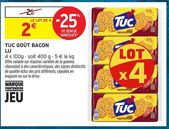 TUC GOÛT BACON LU