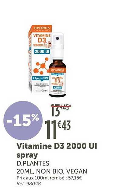 Vitamine D3 2000 UI spray