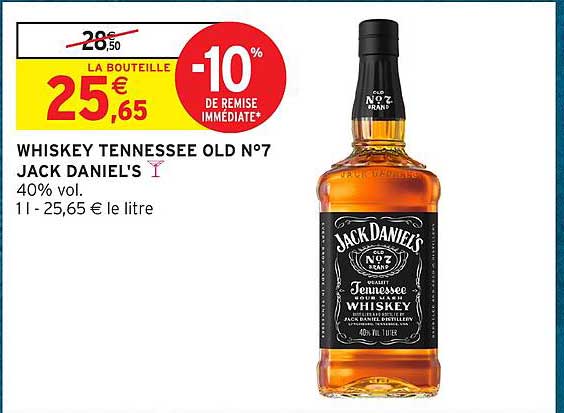 WHISKEY TENNESSEE OLD N°7 JACK DANIEL'S