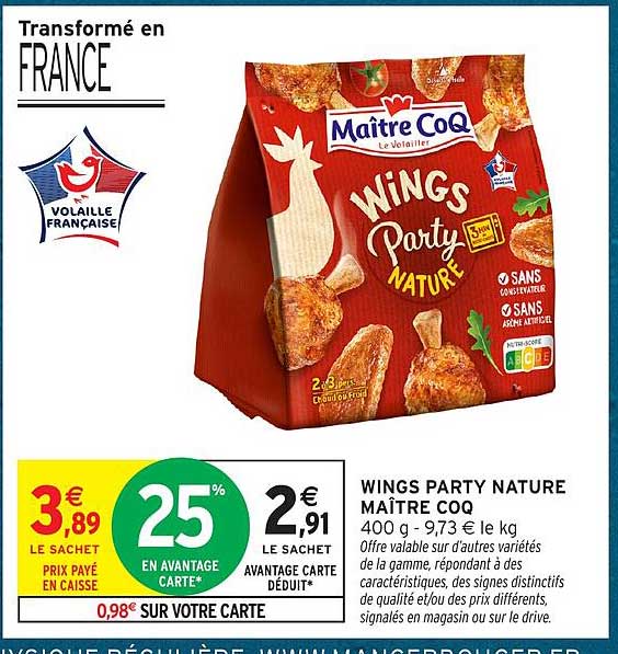 WINGS PARTY NATURE MAÎTRE COQ