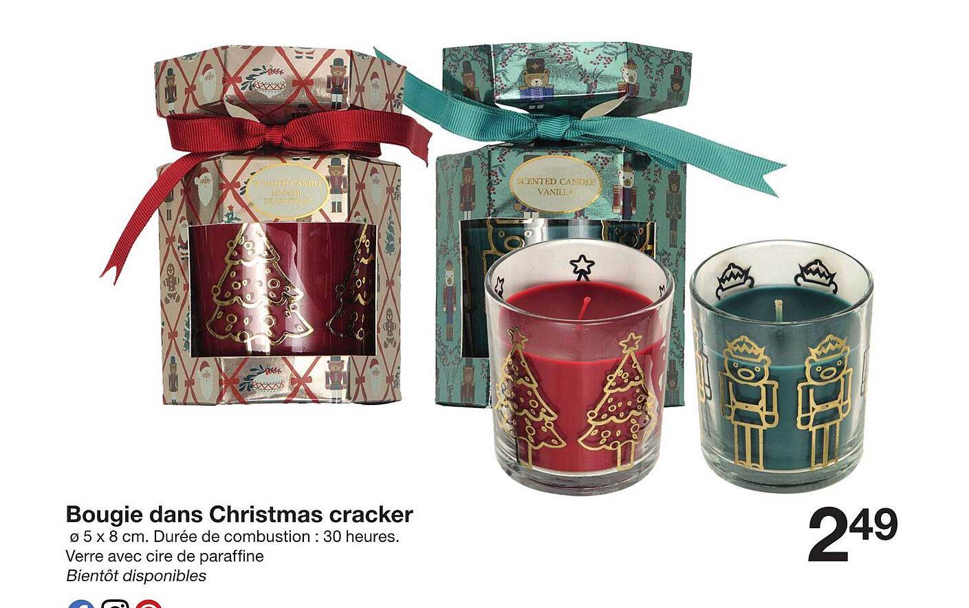 Bougie dans Christmas cracker