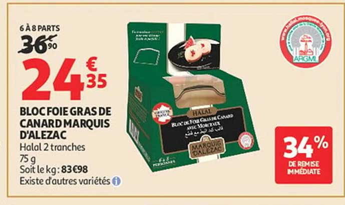 BLOC FOIE GRAS DE CANARD MARQUIS D'ALEZAC