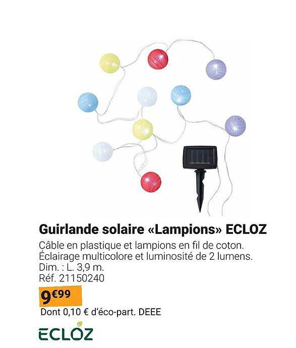 Guirlande Solaire La Foirfouille