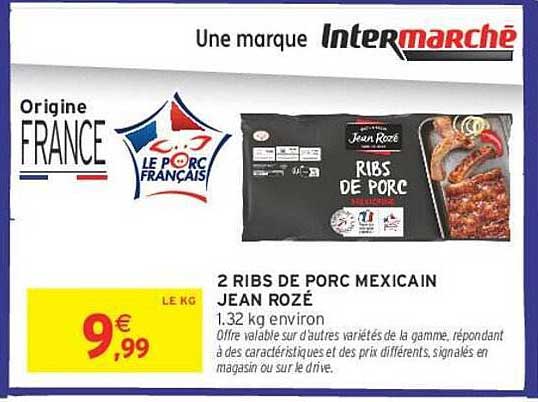 2 RIBS DE PORC MEXICAIN JEAN ROZÉ