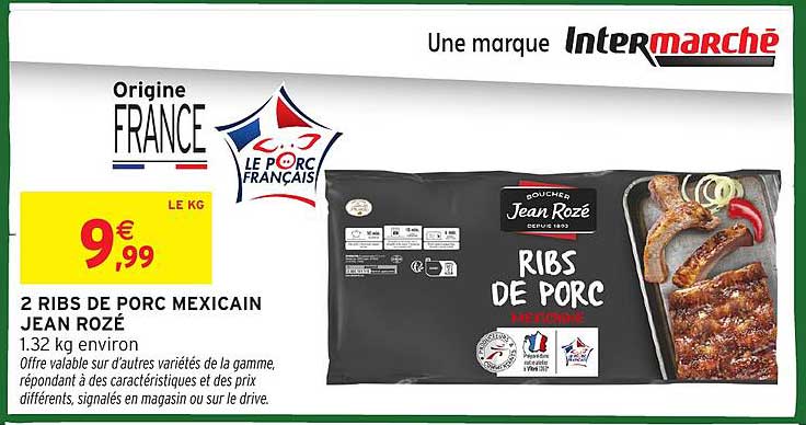 2 RIBS DE PORC MEXICAIN JEAN ROZÉ