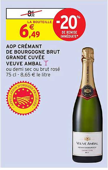 AOP CRÉMANT DE BOURGOGNE BRUT GRANDE CUVÉE VEUVE AMBAL