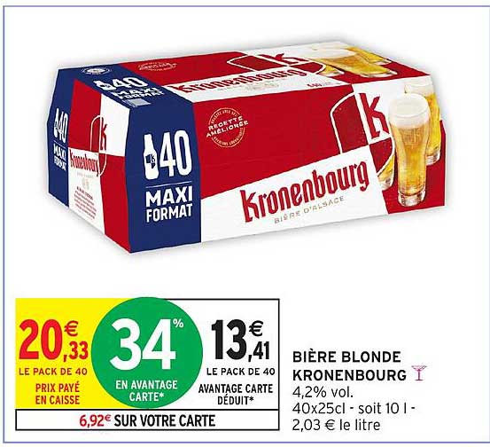 BIÈRE BLONDE KRONENBOURG