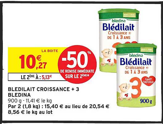 BLEDILAIT CROISSANCE + 3 BLEDINA