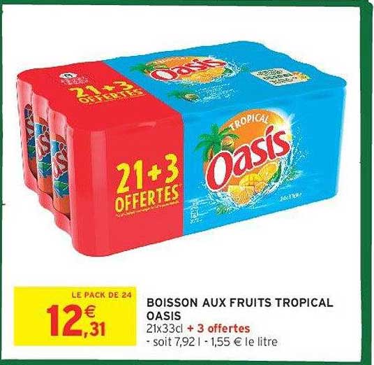 BOISSON AUX FRUITS TROPICAL OASIS