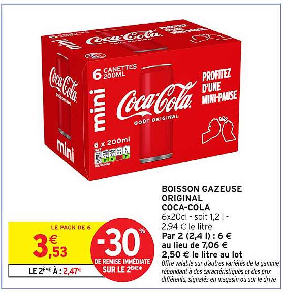 BOISSON GAZEUSE ORIGINAL COCA-COLA