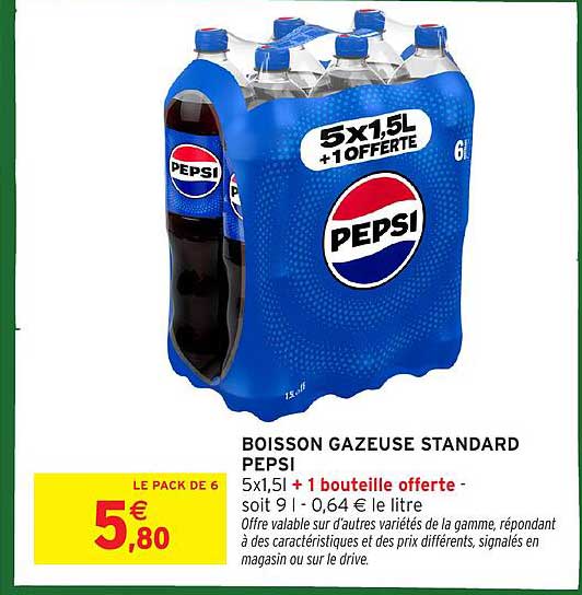 BOISSON GAZEUSE STANDARD PEPSI