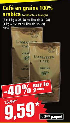 Café en grains 100% arabica