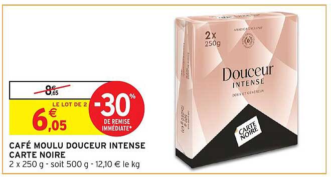Café moulu douceur intense Carte Noire