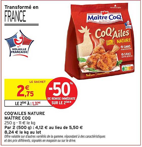 COQ'AILES NATURE MAÎTRE COQ